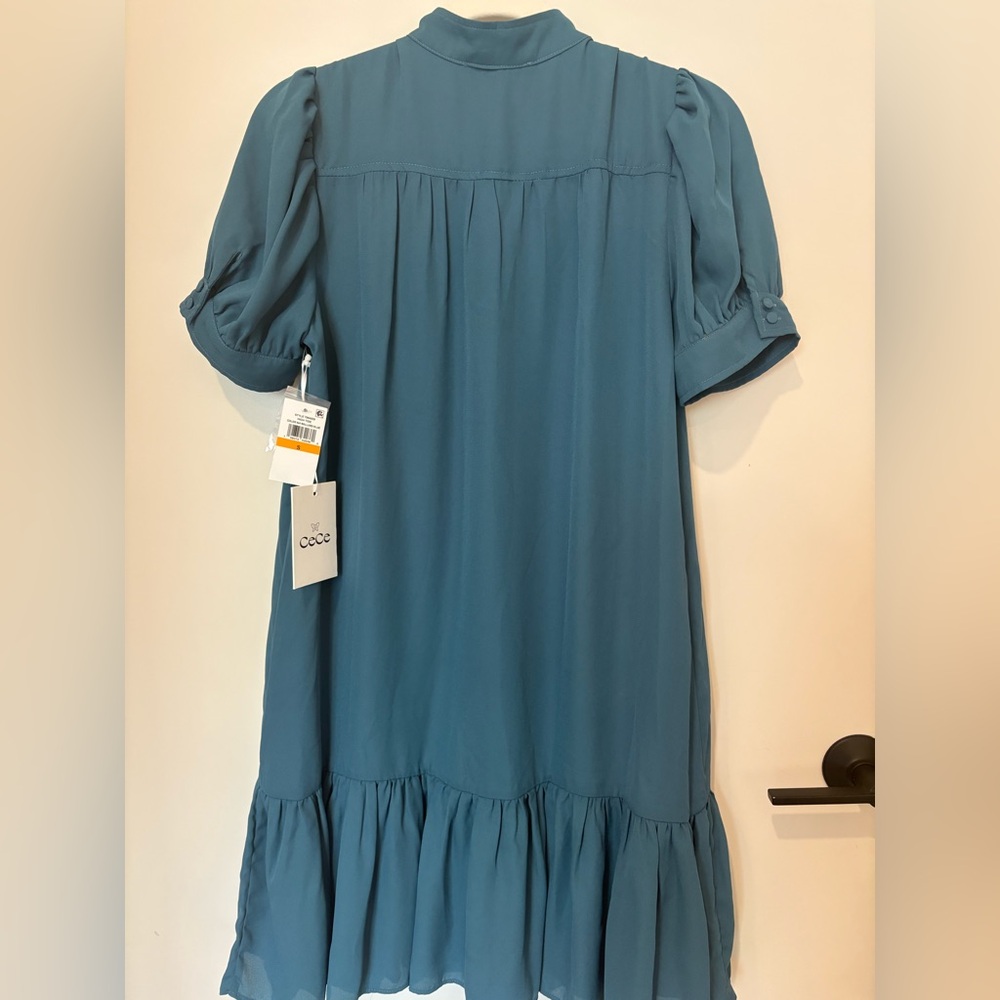 CeCe Teal Blue Mini Dress - Picture 8 of 10